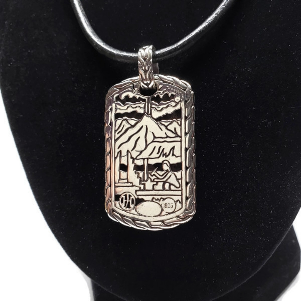 John Hardy Sterling Silver Leather Cord Necklace